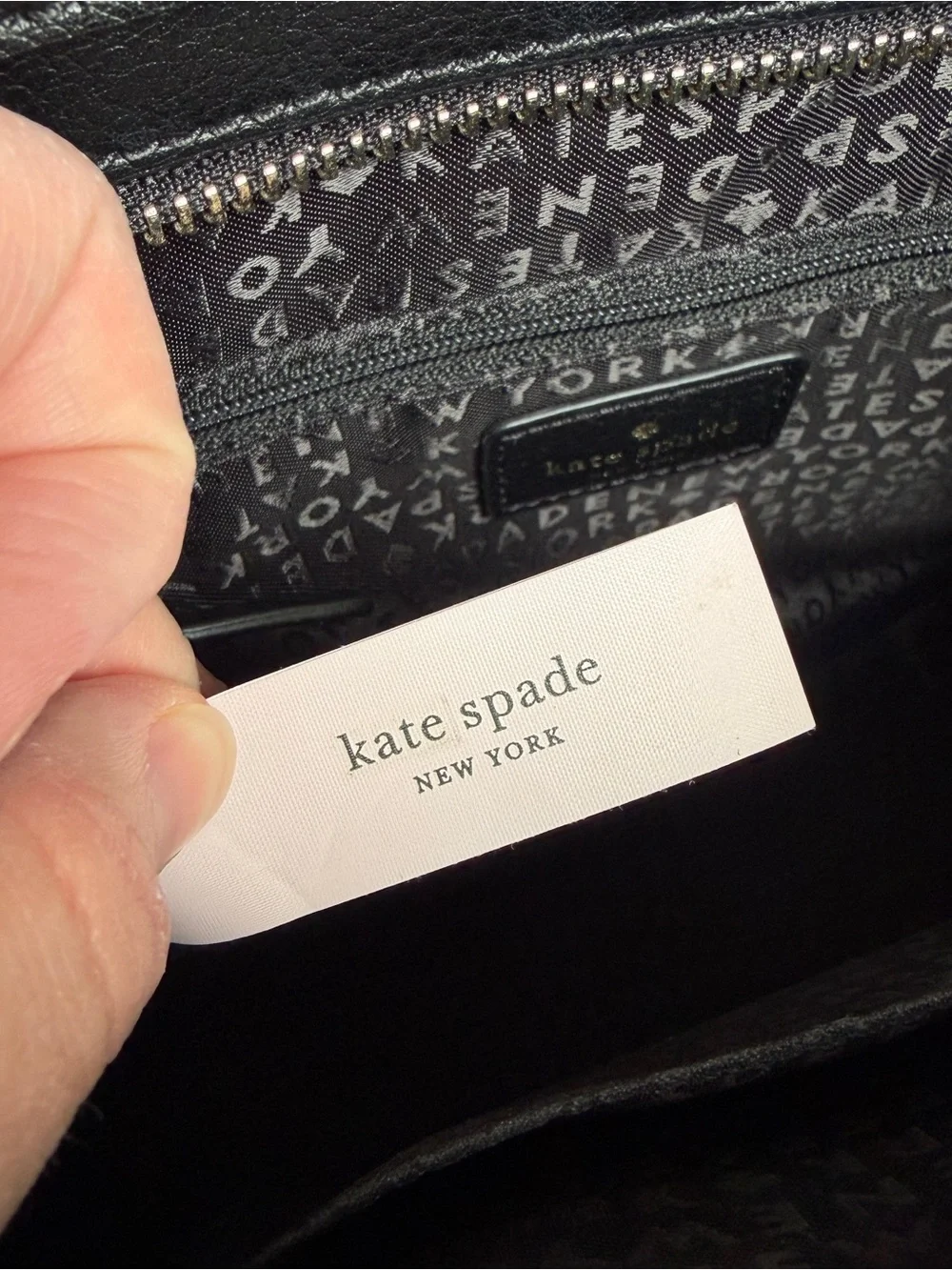 kate spade Black Leather Bow Satchel Handbag